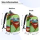 thumbnail image 2 of Disketp Flying Frog On Branch print Canvas Backpack Lightweight Travel Daypack Student Rucksack Laptop Backpack-Medium, 2 of 5