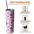 thumbnail image 6 of 20oz Pink Breast Cancer and Love Skinny Tumblers Stainless Steel Tumbler with Lid and Straw,Vacuum Insulated Double Wall Travel Tumbler Cups with Cleaning Brush for Coffee,Tea, 6 of 6