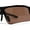 Matte Black / Brown, variant on Mens 90s Wrap Baseball Half Rim Sport Driving HD Lens Sunglasses Carbon Fiber Print