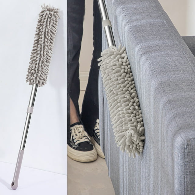 FcBaudy Dusts Duster 38 '' Extendable Cleaning Rod Washable Electrostatic Suction Head Suitable For Cleaning High Places Crevices Bed Bottoms Chenille material dust collector
