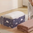 thumbnail image 2 of WEISIPU 2PCS Comforter Storage Bag 75L Large Zippered Storage Bag for Closet, Blanket Organizer with Handles for King/Queen Comforters, Pillows, Bedding/Quilt, Duvet Space Saver, 2 of 5