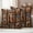 Dark Brown, variant on Wildlife Camels Outdoor Waterproof Pillow Covers, Deserts Animals Brown Geometric Rustic Decorative Square Throw Pillowcase Sofa Cushion Sham for Patio/Couch/Chair, 20"x20" 2 Pack