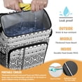 thumbnail image 2 of Plaid Stripes Symmetrical Cooler Backpack - 20L Insulated Leakproof Bag, Rustic Style Nordic, 2 of 5
