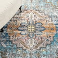 thumbnail image 6 of SAFAVIEH Aria Devona Oriental Area Rug, Turquoise/Light Orange, 5'1" x 7'6", 6 of 8