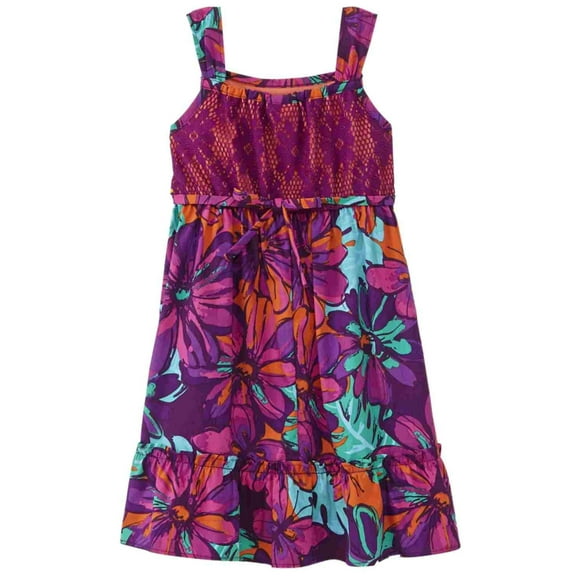 Infant Toddler Girls Purple Daisey Ruffled Floral Dress Flower Sundress 12M