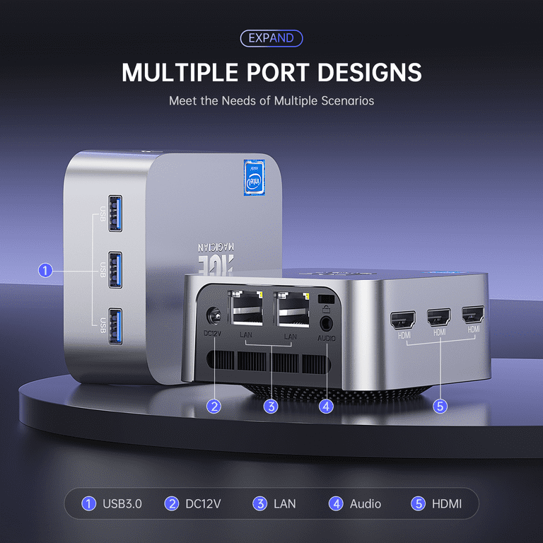 ミニPC MiniPC ACEMAGIC T8PLUS ACEMAGIC Mini PC T8PLUS, Intel 12th Gen N95, 16GB DDR5 RAM