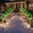 thumbnail image 5 of Bright Solar Christmas Pathway Lights for Outdoor Decoration, Automatic Dusk to Dawn Operation with Waterproof Design, Ideal for Illuminating Walkways, Gardens, and Lawns green, 5 of 8