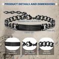 thumbnail image 6 of Men's Cross Bracelet - Black Bible Verse Stainless Steel Chain Men's Bracelet Birthday Gift Ideas First Communion Confirmation Baptism Christian Easter Gift, 6 of 6