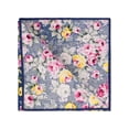 thumbnail image 4 of INSPIRE CHIC Men's Floral Pocket Square Flower Printed Handkerchiefs with Colored Trim for Wedding Party Navy Blue One Size, 4 of 4
