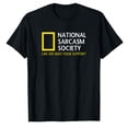 thumbnail image 1 of AALJY National Sarcasm Society Funny Satirical Parody Designs Short Sleeve T-Shirt, 1 of 5