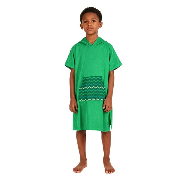 Poncho Toalla MissShorthair para Niños 11-14 Años Verde