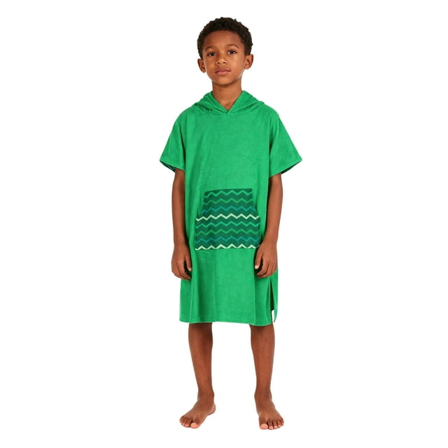 Poncho Toalla MissShorthair para Niños 11-14 Años Verde