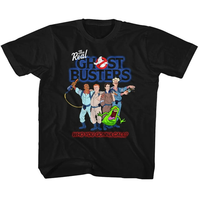 Real Ghostbusters Groupe 3 T-Shirt Noir pour Jeunes