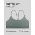 thumbnail image 3 of CRZ YOGA Butterlift Double Lined V Back Sports Bras for Women Spaghetti Strap Wireless Yoga Top Non Padded, 3 of 6
