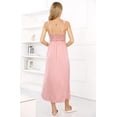 thumbnail image 2 of Camisón ALCEA ROSEA de satén de seda con encaje para mujer rosa XXL, 2 of 5