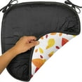 thumbnail image 6 of Leaf Chair Seating Cushion Set of 4, Colorful Fall Autumn Leaves on White Background Seasonal Design Modern Art, Seat Pads for Office with Anti-slip Backing, 16"x16", Red Orange Yellow, by Ambesonne, 6 of 7