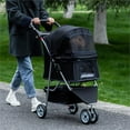 thumbnail image 2 of Furniture of America Pipii Collapsible Pet Stroller in Black Fabric, 2 of 8