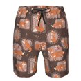 thumbnail image 3 of Zufioo Beautiful Fox for Men's Casual Beach Shorts, Sports Fitness Quick-drying Drawstring Shorts with Pockets for Home Wear-X-Large, 3 of 6