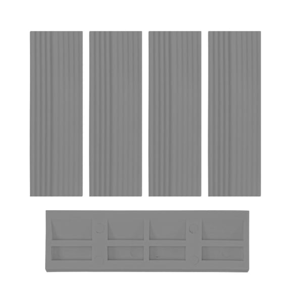 4 Piece Household Threshold Bars Step Ramp Mat Door Sill Scuff Plate Slope Strip Auxiliary Compatible with irobot Xiaomi Roborock Narwal Ecovacs Sweeping Robotic Vacuum Cleaner - Grey