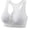 White, variant on Front Zipper Sports Bras for Women Wirefree Post Surgery Bra Front Closure Racerback Compression Mastectomy Bras (Pink,M)
