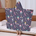 thumbnail image 5 of Fairy Princess Magic Pattern Hooded Bath Towel，60"x35" for Ages 3 To 12 Kids, Quick Dry Lightweight Soft Microfiber Hood Beach Towel Cover Up for Kids, 5 of 7