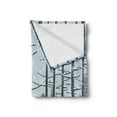 thumbnail image 2 of Winter Soft Flannel Fleece Throw Blanket, Fox Walking into the Woods Forest on Snow Christmas Season Merry, Cozy Plush for Indoor and Outdoor Use, 50" x 70", Slate Blue and Dark Orange, by Ambesonne, 2 of 5