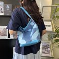 thumbnail image 3 of Bolso Tipo Cubo para Axila Piel Sintética Con Hebilla Magnética Bolsos Lona Mujer, 3 of 9