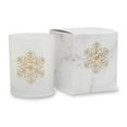 thumbnail image 1 of Primal Elements CIGSF Snowflake 9.5 oz. Icon Candle in White Marble, 1 of 1