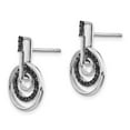 thumbnail image 2 of White Night Diamonds White Night Sterling Silver Rhodium-plated Black Diamond Post Earrings, 2 of 5