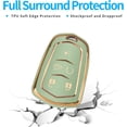 thumbnail image 4 of Key Fob Cover Compatible with Cadillac Escalade CTS SRX XT5 ATS STS CT6 Keychain Case Holder Protector,Green, 4 of 7