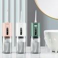 thumbnail image 1 of Xihbxyly Irrigador Bucal Portátil, 3 Modos de Presión de Agua, Recargable, Gran Capacidad de 280 Ml, Depósito Desmontable, Ideal para Viajes, Uso Doméstico, Incluye 2 Boquillas, Blanco, Verde y Rosa., 1 of 7