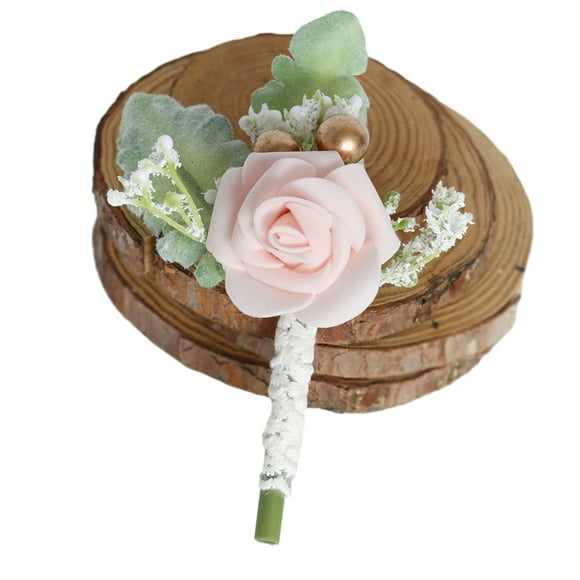Minnieouse Ramillete no tóxico apto para mascotas, flores hipoalergénicas para gatos y perros, para el ojal del novio, rosa rubor Type3 NO3