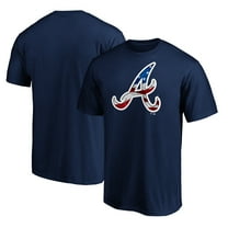 Men's Navy Atlanta Braves Team Banner Wave T-Shirt
