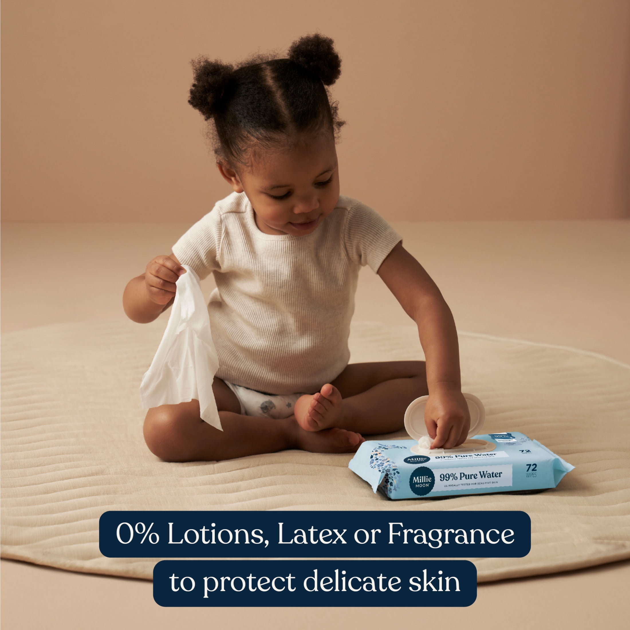 Millie Moon 99% Pure Water Baby Wipes, 576 Count (Select for More Options)