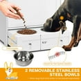 thumbnail image 3 of Pefilos 32" Dog Feeder Station with Stainless Steel Bowl, Dog Food Storage Container, Pull Out Pet Food Cabinet, White, 3 of 10