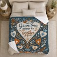thumbnail image 5 of Mom Love Message Postal Hearts And Floral Collage Warm Scrapbook Style Moms Sentimental Scrapbook Collage Warm Flannel Blanket, Mother's Day Gift for Bedroom and Living Room Home Decor, 5 of 9