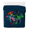 thumbnail image 4 of Saturday Park Marvel Invincible 100% Organic Cotton Kids' Duvet Cover & Sham Set, Blue, Twin, Duvet Sets, 4 of 6