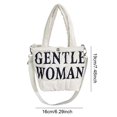 thumbnail image 4 of Bolso de mano para mujer, ligero, hinchado, con colgante, bolso de compras de moda, 4 of 8