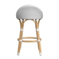 thumbnail image 6 of Butler Specialty Company Tobias 24" Outdoor Rattan Low Back Counter Stool -White, 6 of 7