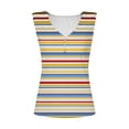 thumbnail image 4 of Bovemsi Camisole Tops for Women Women's Summer V Tie Button Stripe Printed Strip Fabric Loose Casual Tank Top Basic Tanks, 4 of 5