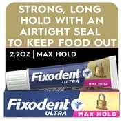 (3 pack) Fixodent Ultra Max Hold Secure Denture Adhesive Cream, 2.2 oz