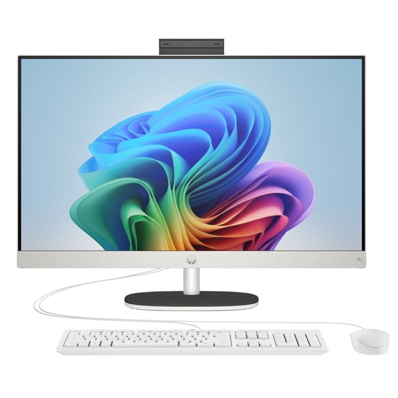 Restored HP 27-CT2000M 27" FHD IPS AMD Ryzen AI 7 350 2.0 GHz 32GB DDR5 512GB SSD AMD Radeon Windows 11 Home All-in-One Desktop, White - AQ3R7AV-V003