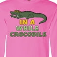 thumbnail image 4 of Inktastic In a While Crocodile with Cool Green Crock in Sunglasses Long Sleeve T-Shirt, 4 of 5