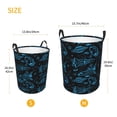 thumbnail image 3 of Gukieu Spacecraft Print Round Dirty Clothes Bag, Waterproof Standing Home Bathroom Storage Basket Car Trunk Storage Bag-Medium, 3 of 6