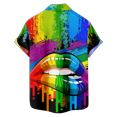 thumbnail image 4 of Short Sleeve Shirt LGBT Rainbow Creative Soft Vivid Design Graphic T-Shirt for Friends for Dating and Travel, 4 of 13