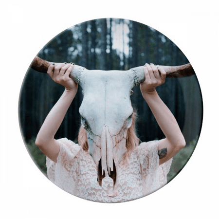 

Sheephead Girl Forestry Science Nature Plate Decorative Porcelain Salver Tableware Dinner Dish