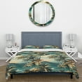 thumbnail image 3 of Designart "Breezy Palms In The Tropics V" Green Tropical Bedding Covert Set - Tropical Bed Set With 1 Sham, 3 of 5