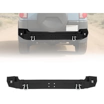 KOJEM Rear Bumper Assembly Compatible with 2007-2014 Toyota FJ Cruiser Steel Powder Coated Black W/D-Ring & LED Lights