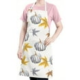thumbnail image 5 of Fall Pumpkins Leaves Pattern Apron-Garden Aprons for Women with Pockets-Cotton Linen Waterproof Kitchen Cooking Gardening Aprons Adjustable for Kitchen,Cooking,BBQ and Salon 33"x27", 5 of 7