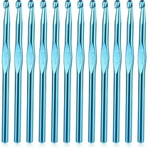 12Pcs Crochet Hooks, 7mm Crochet Needles Aluminum Crochet Hooks Set, Crochet Hooks Bulk Crochet Needles for Crocheting Yarn Knitting Bags Sweaters Blankets Scarves
